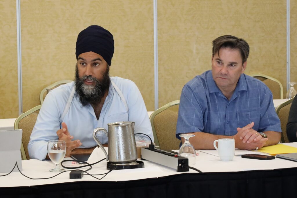 Canada’s NDP leader Jagmeet Singh and MP Don Davies.