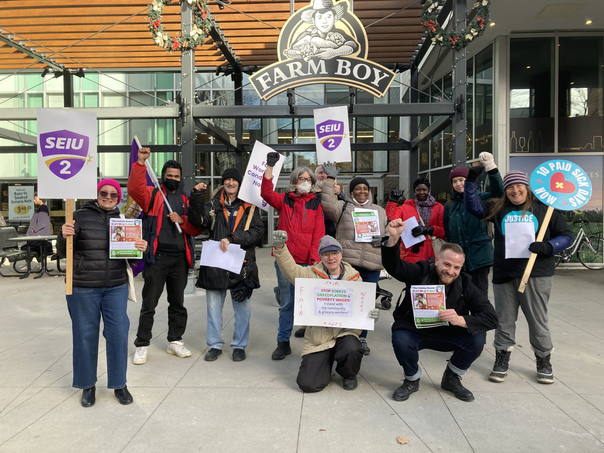 Read more about the article National solidarity actions for striking Sobeys workers huge success