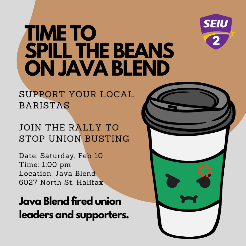 Join us on Saturday Feb 10 @ 1 pm for a rally at Java Blend on North St.