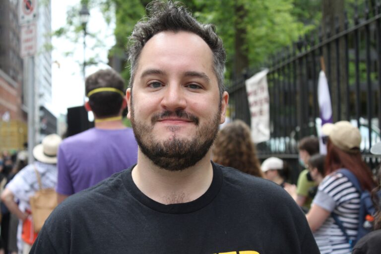 Austin Hiltz, SEIU Local 2 member, was an OTC employee until the mass termination last week.