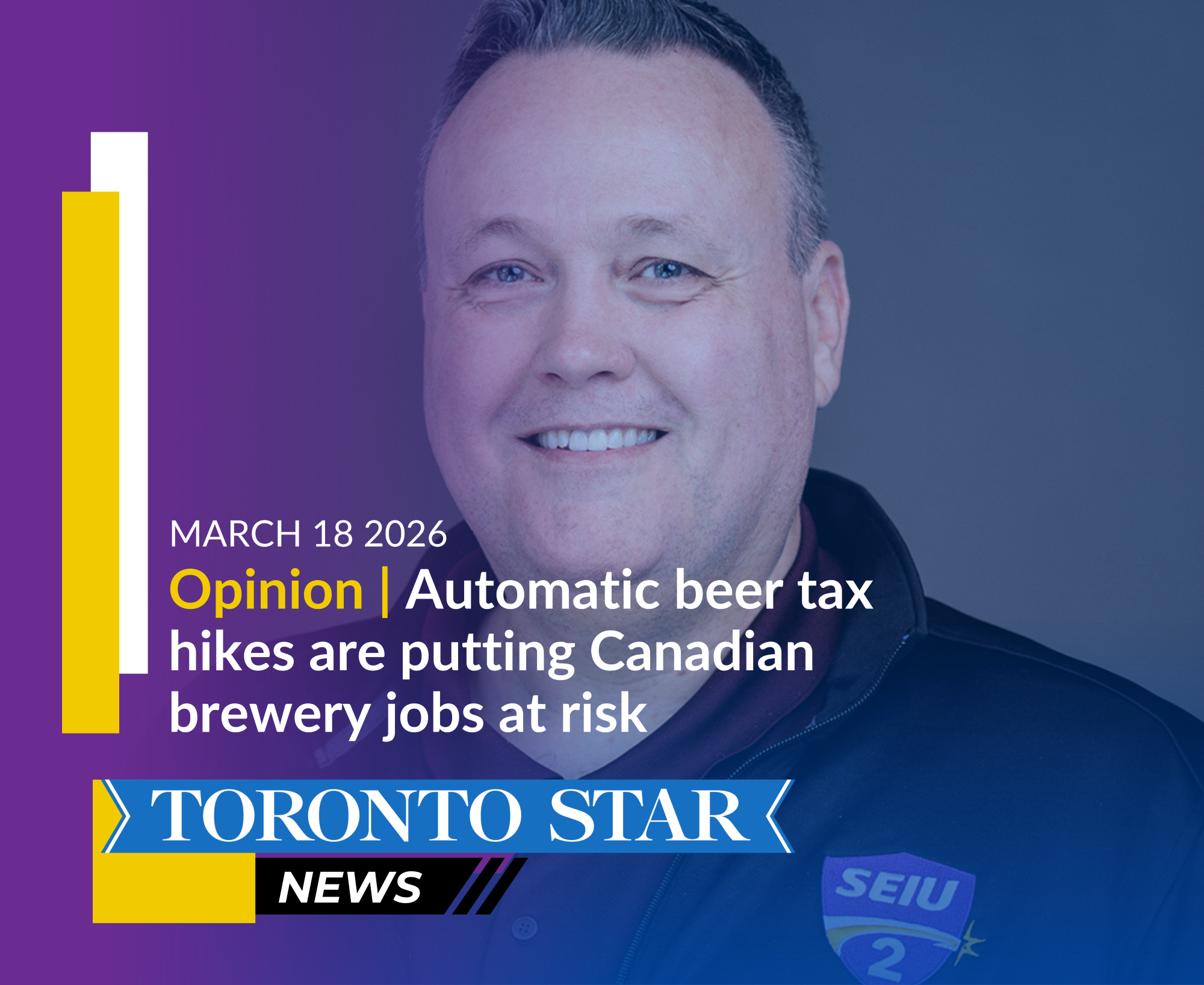 Read more about the article SEIU2 President David Bridger’s Op-Ed in Toronto Star