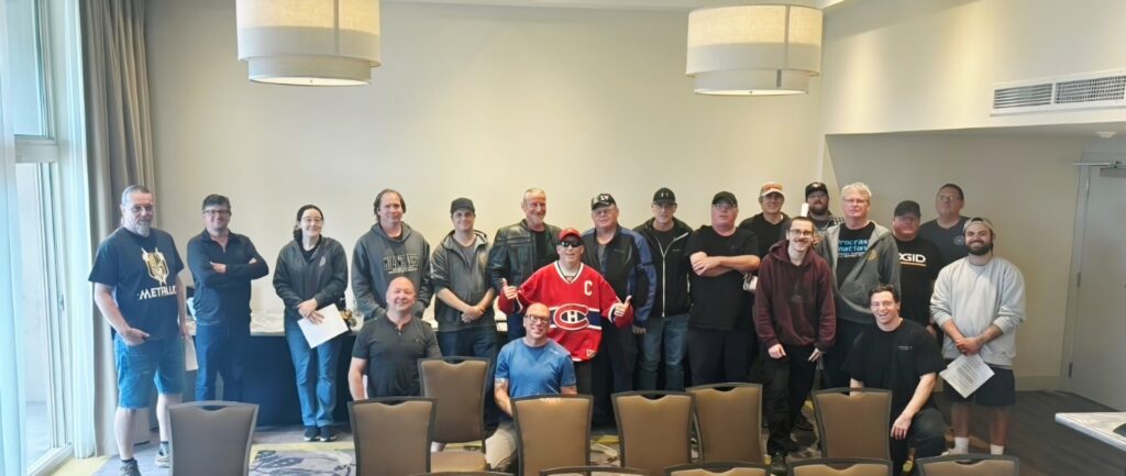 Large group of members at Andrew Peller posing for a photo